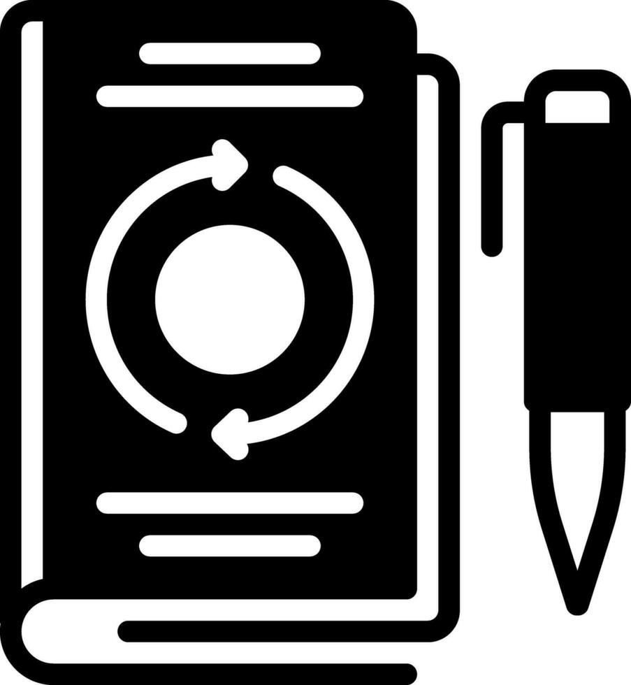 solid icon for revision vector