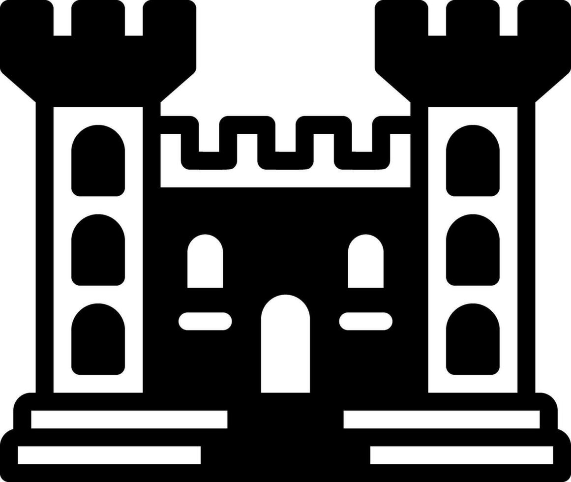 solid icon for castle vector