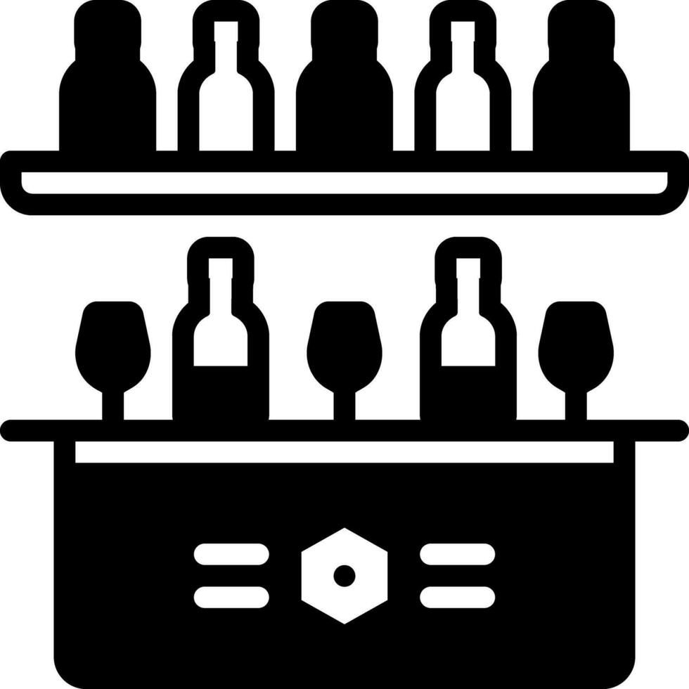 solid icon for bar vector