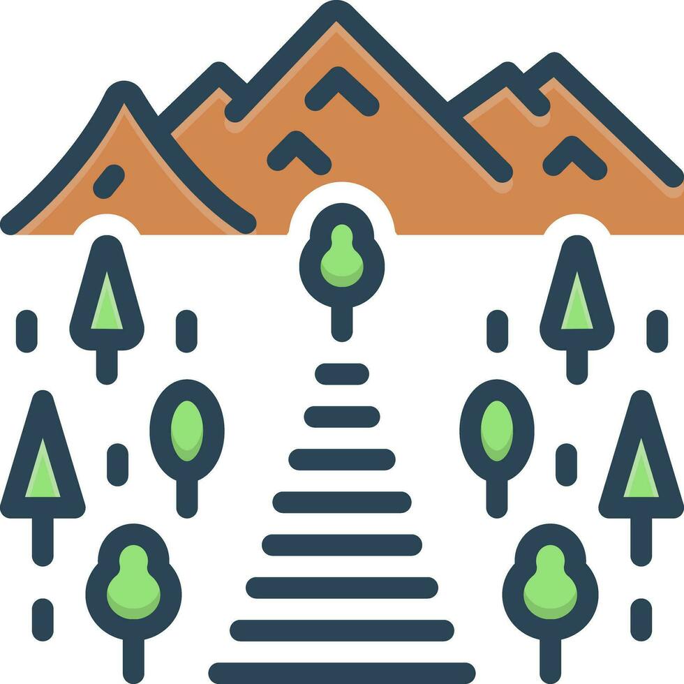 color icon for trail vector