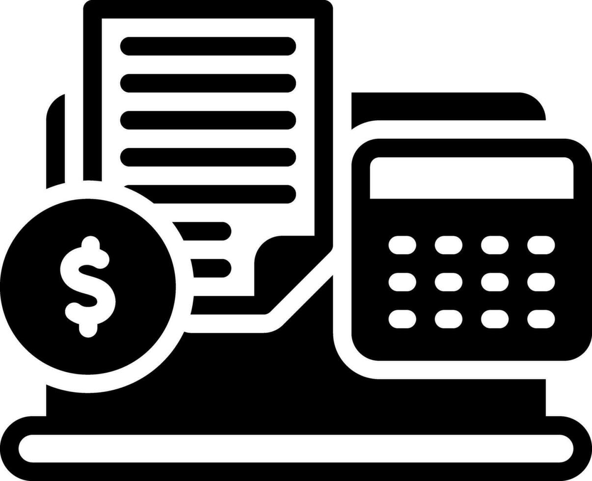 solid icon for payroll vector