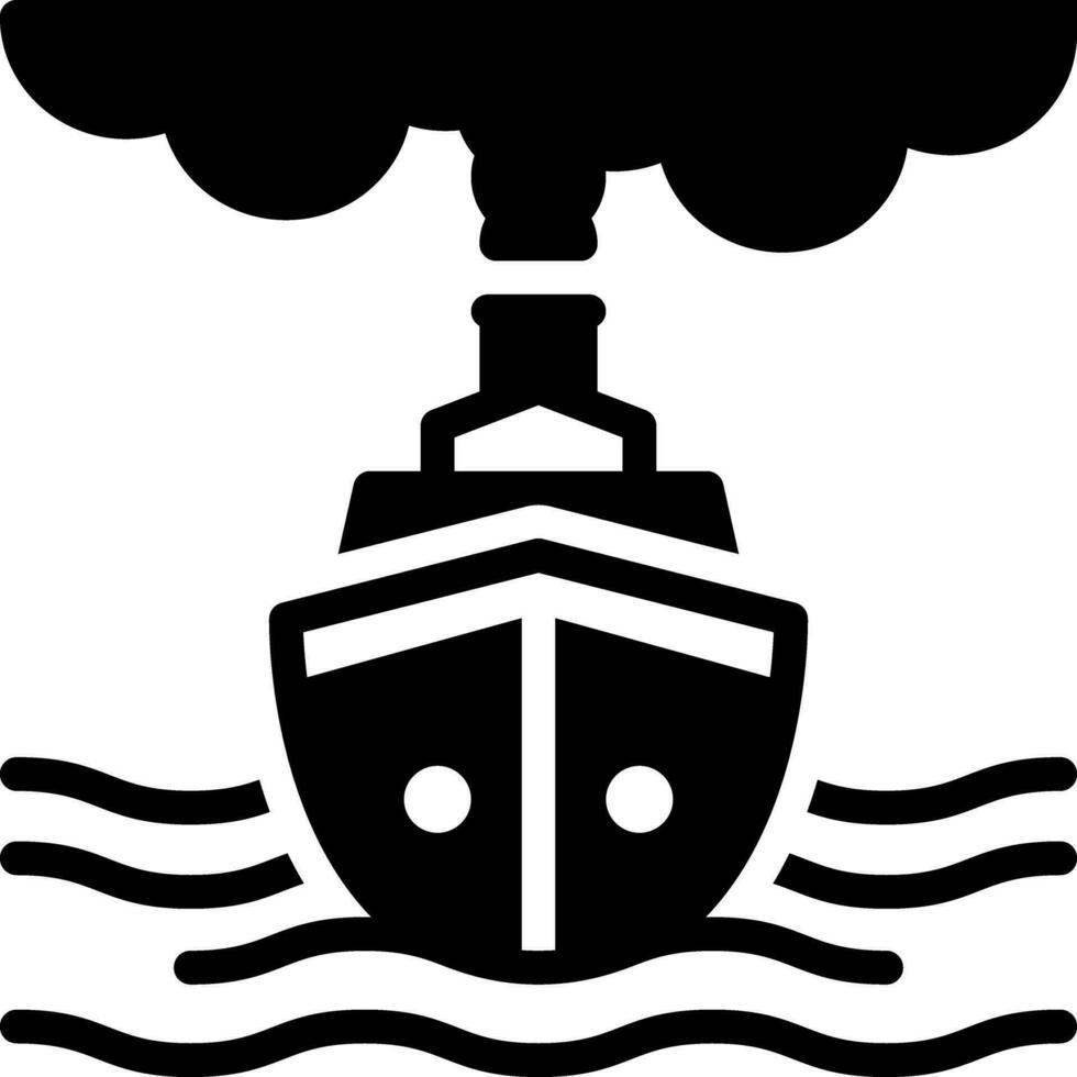 solid icon for cruise vector