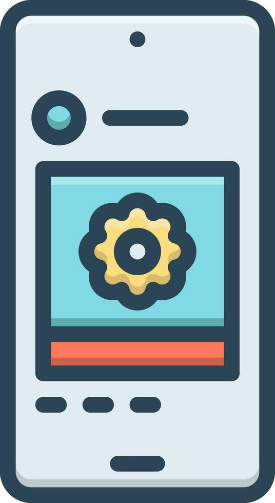color icon for posted vector
