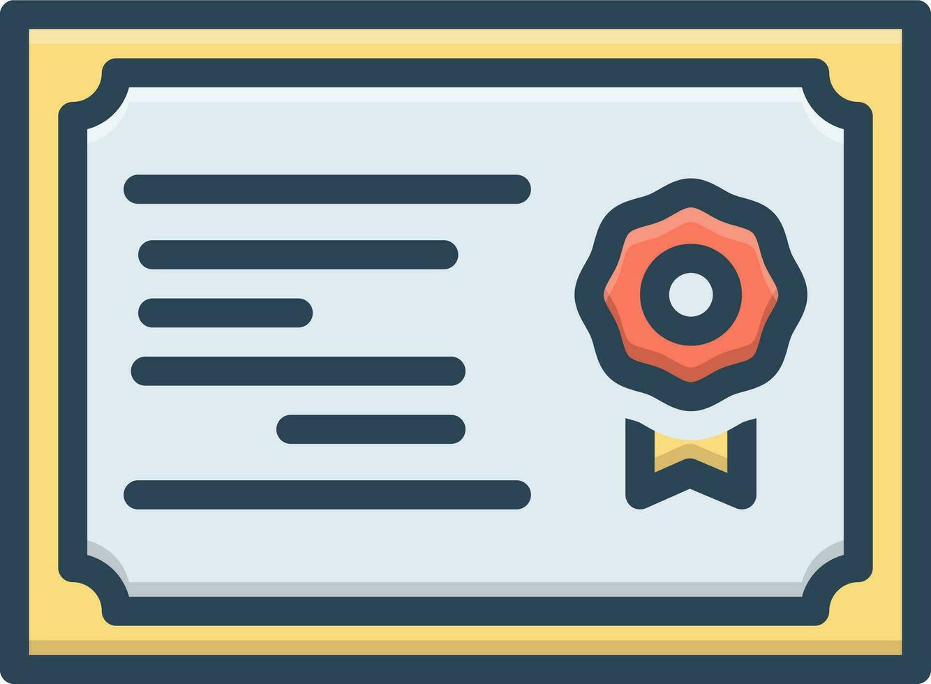 color icon for certification vector