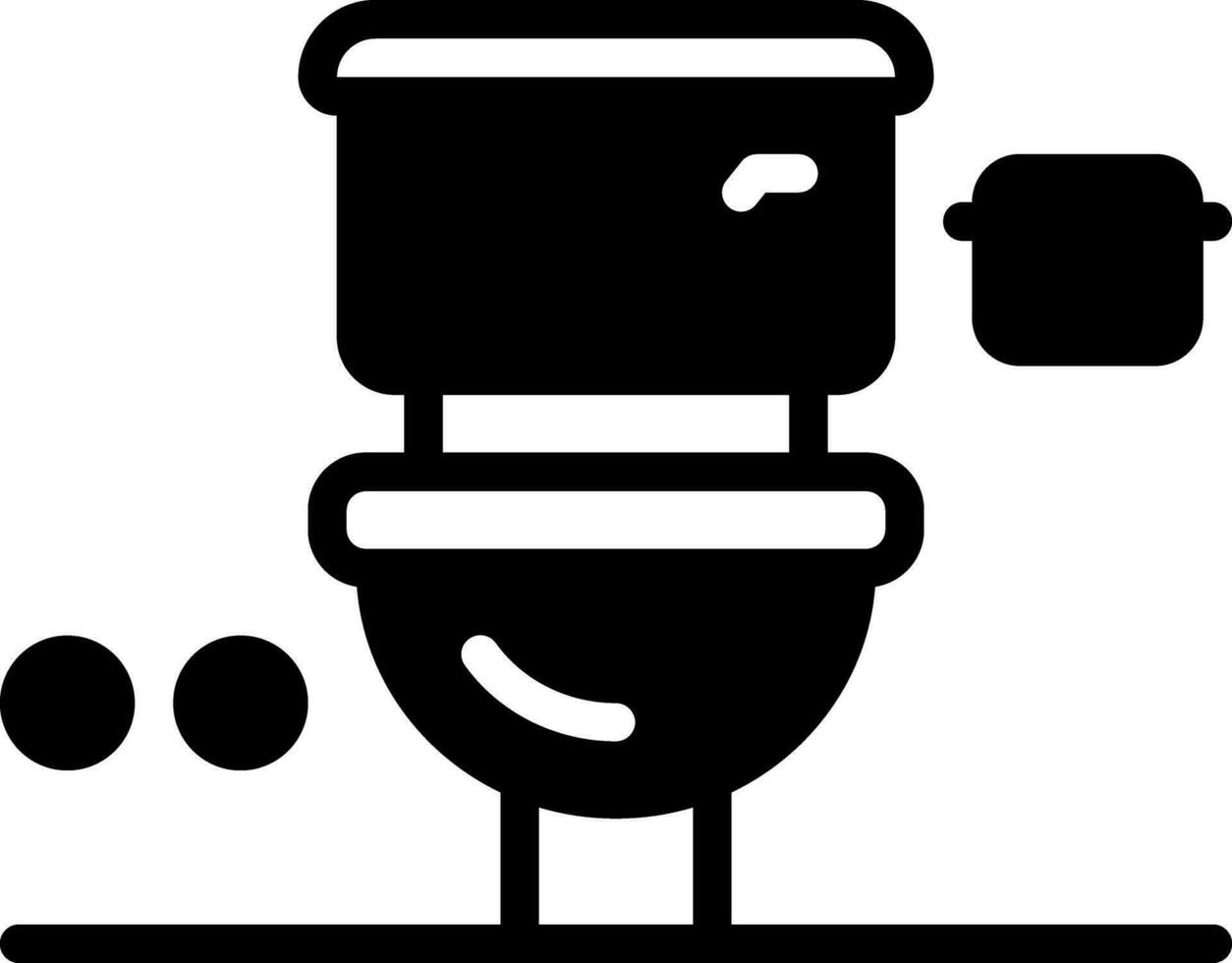 solid icon for toilet vector