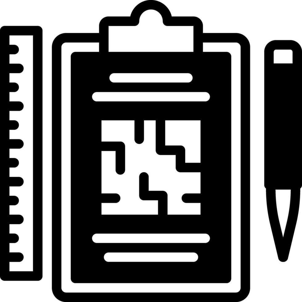 solid icon for plans vector