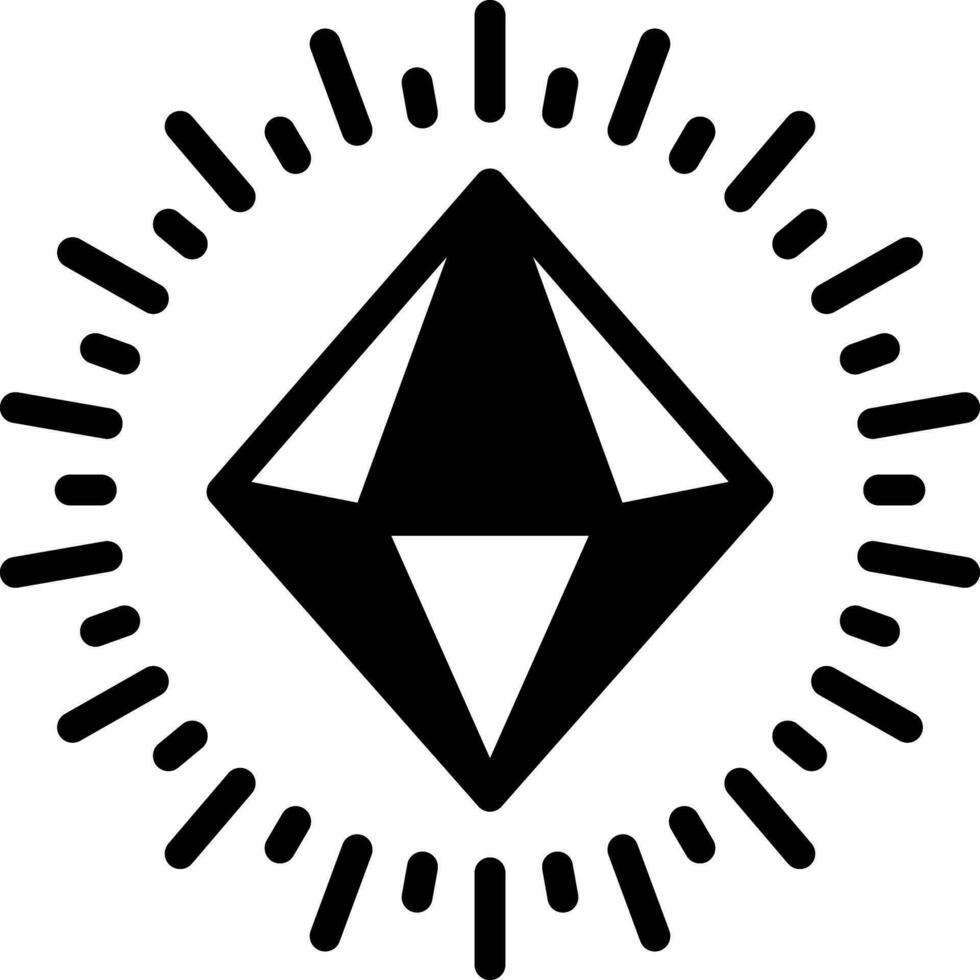 solid icon for diamond vector