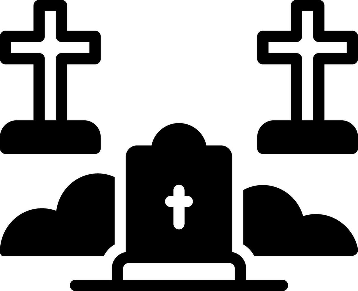 solid icon for deaths vector