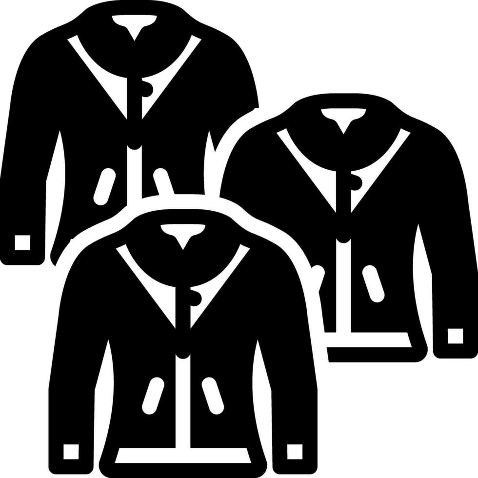 solid icon for jackets vector