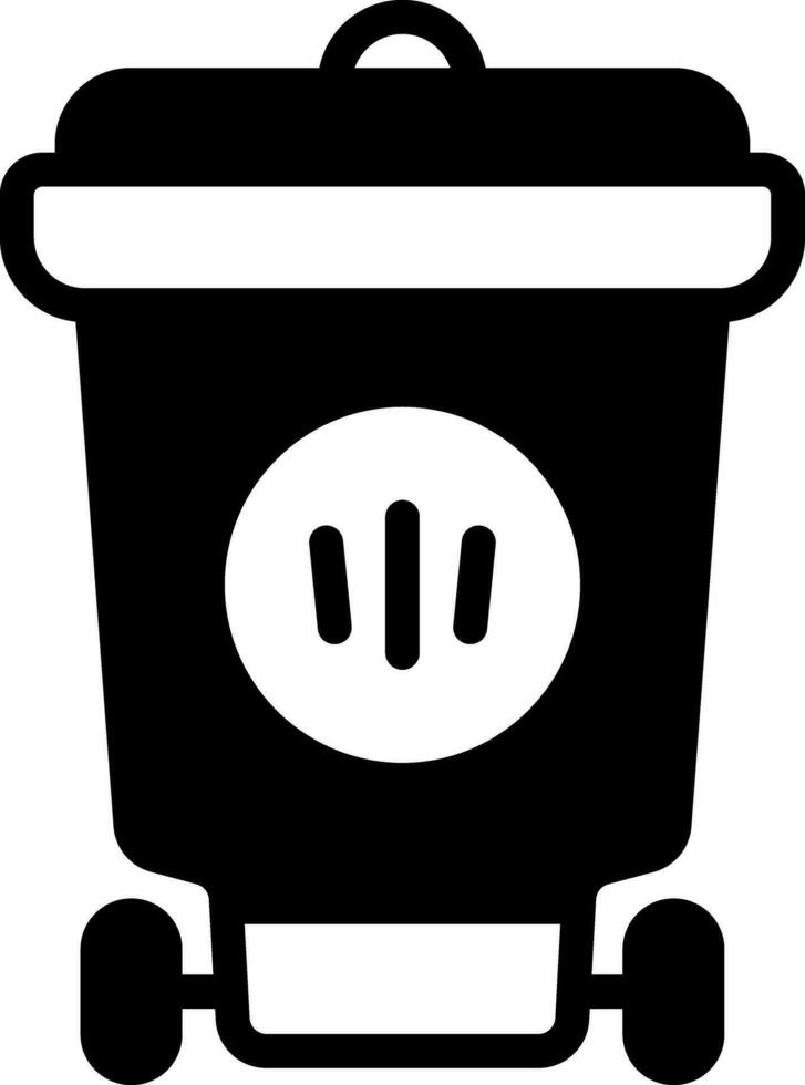 solid icon for trash vector