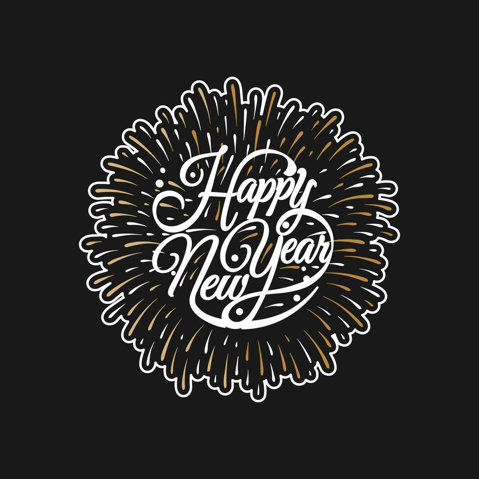 Happy New Year t-shirt design, happy new year 2024, typography, holiday, new Year t-shirt design, 2024 t-shirt, trendy, festival, T-shirt design fully vector graphics for t-shirt print design