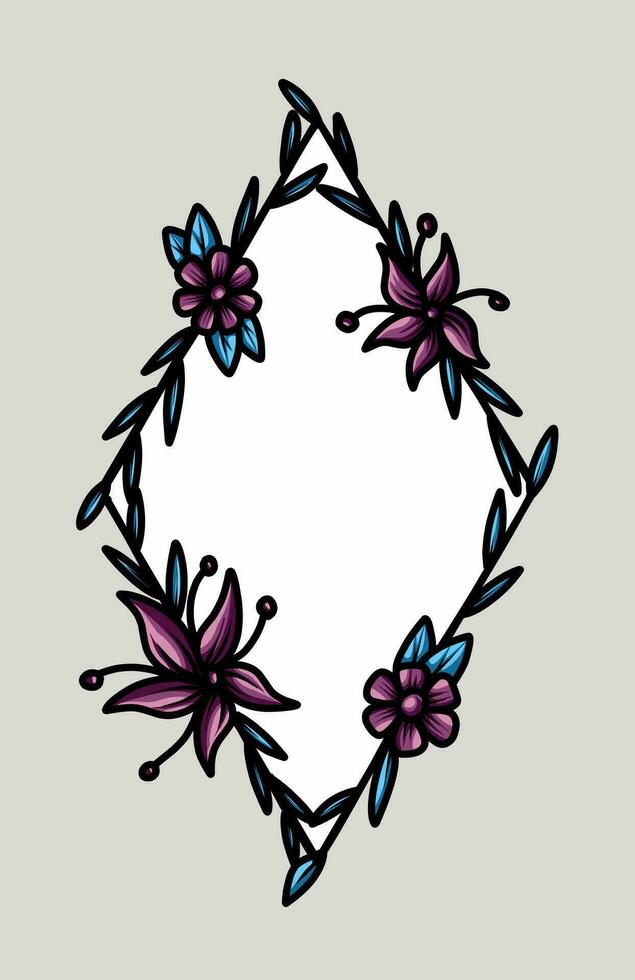 an invitation card design with a floral motif vector