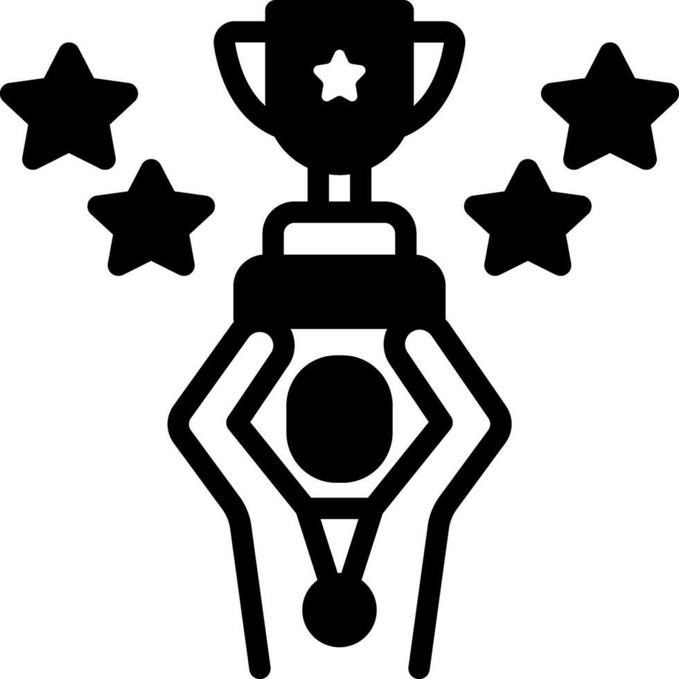 solid icon for winning vector