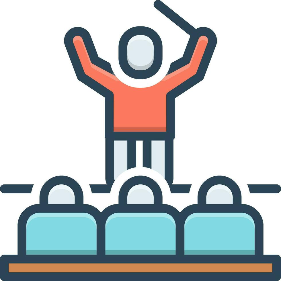 color icon for conducting vector