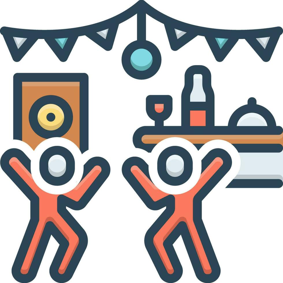 color icon for party vector
