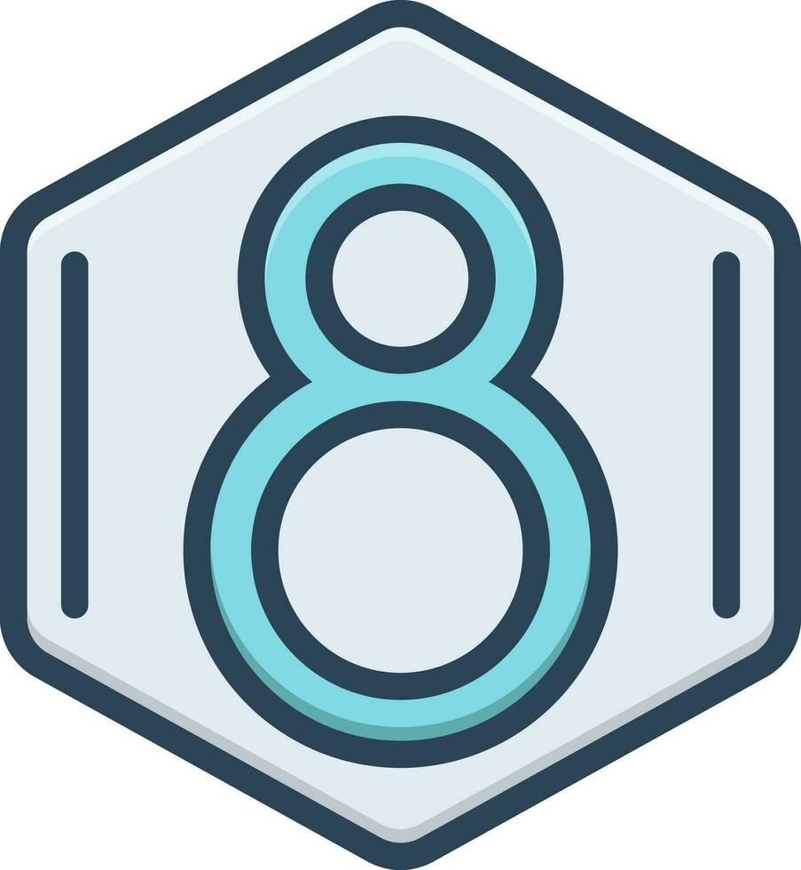 color icon for eight vector