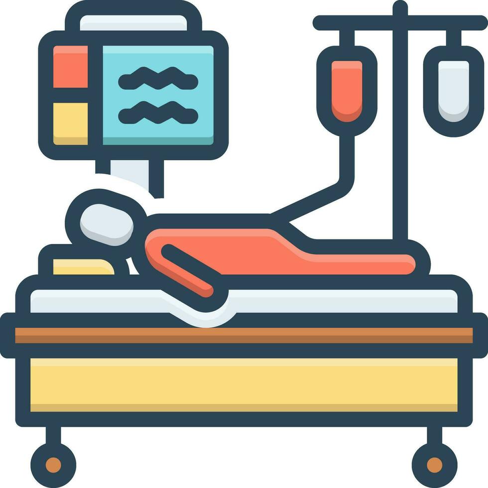 color icon for illness vector