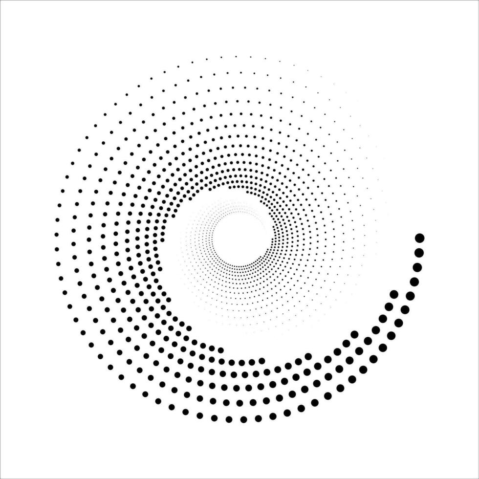 abstract spiral dots shape element vector