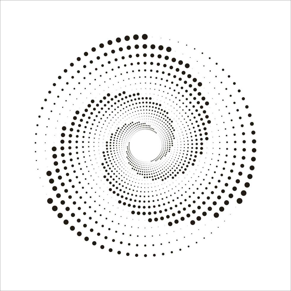 abstract spiral dots shape element vector