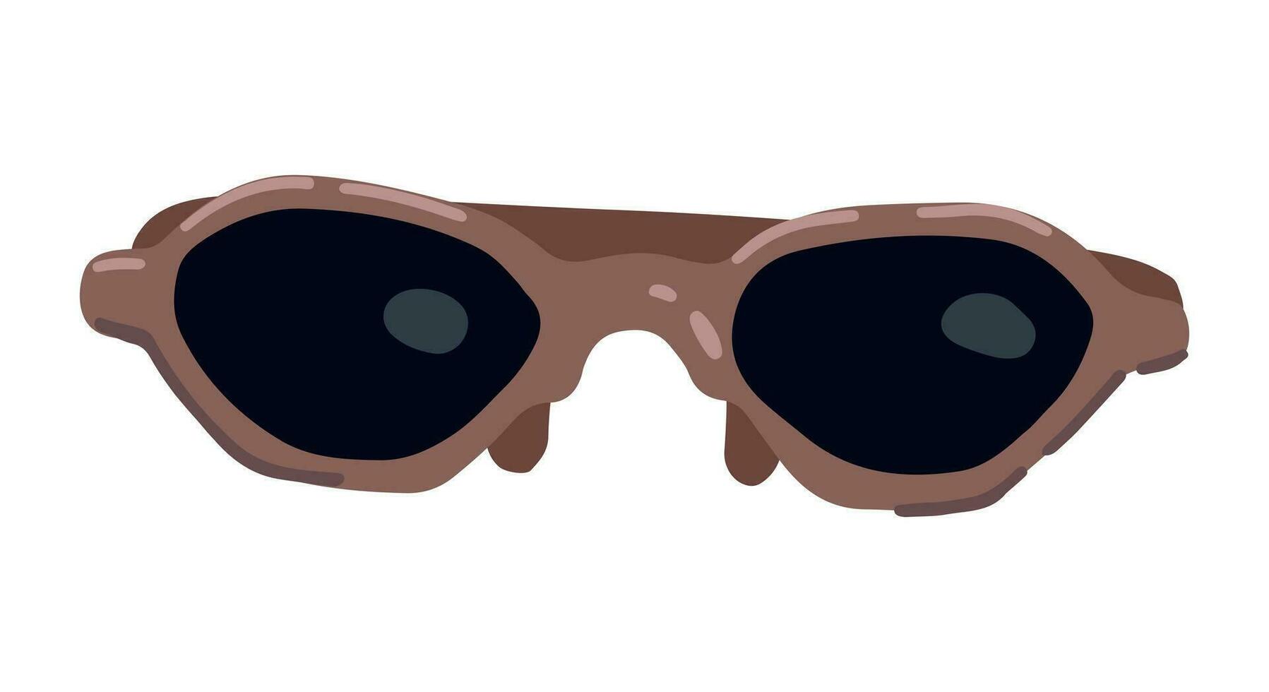 Sunglasses cartoon clipart. Summer accessory doodle isolated on white. Vector illustration in modern style.