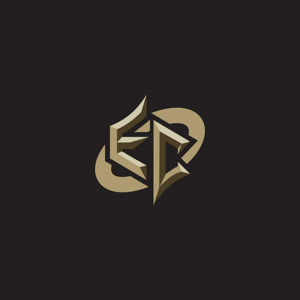 EC initials concept logo professional design esport gaming vector