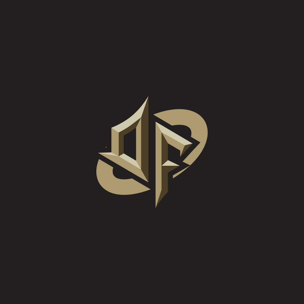 DF initials concept logo professional design esport gaming vector