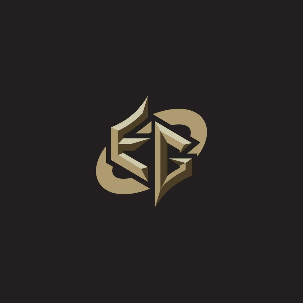 EG initials concept logo professional design esport gaming vector