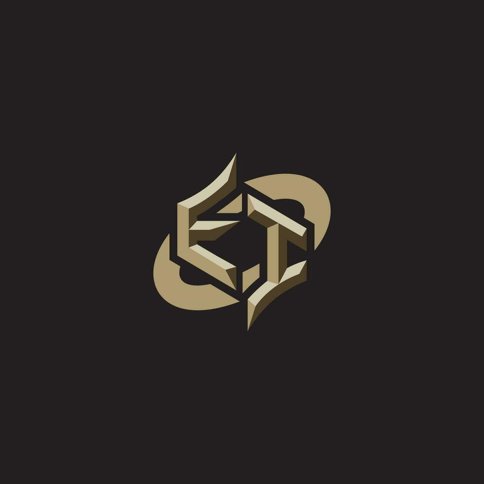 EI initials concept logo professional design esport gaming vector