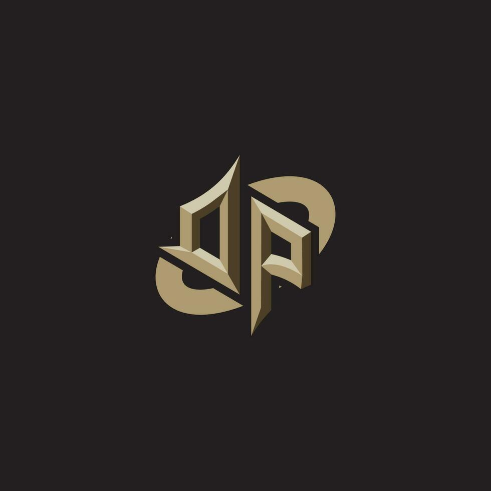 DP initials concept logo professional design esport gaming vector