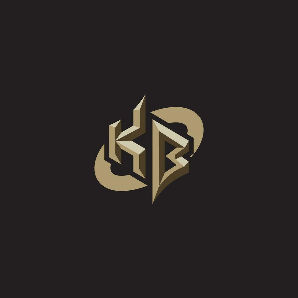 KB initials concept logo professional design esport gaming vector