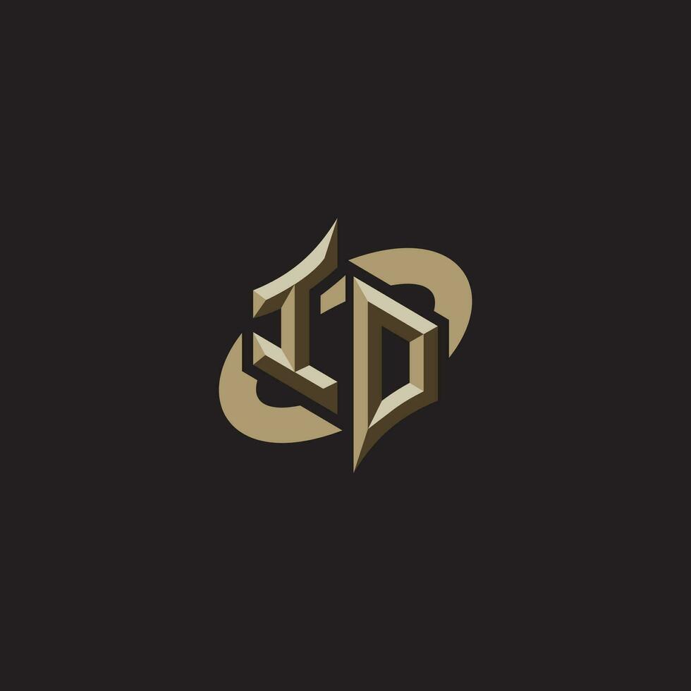 ID initials concept logo professional design esport gaming vector