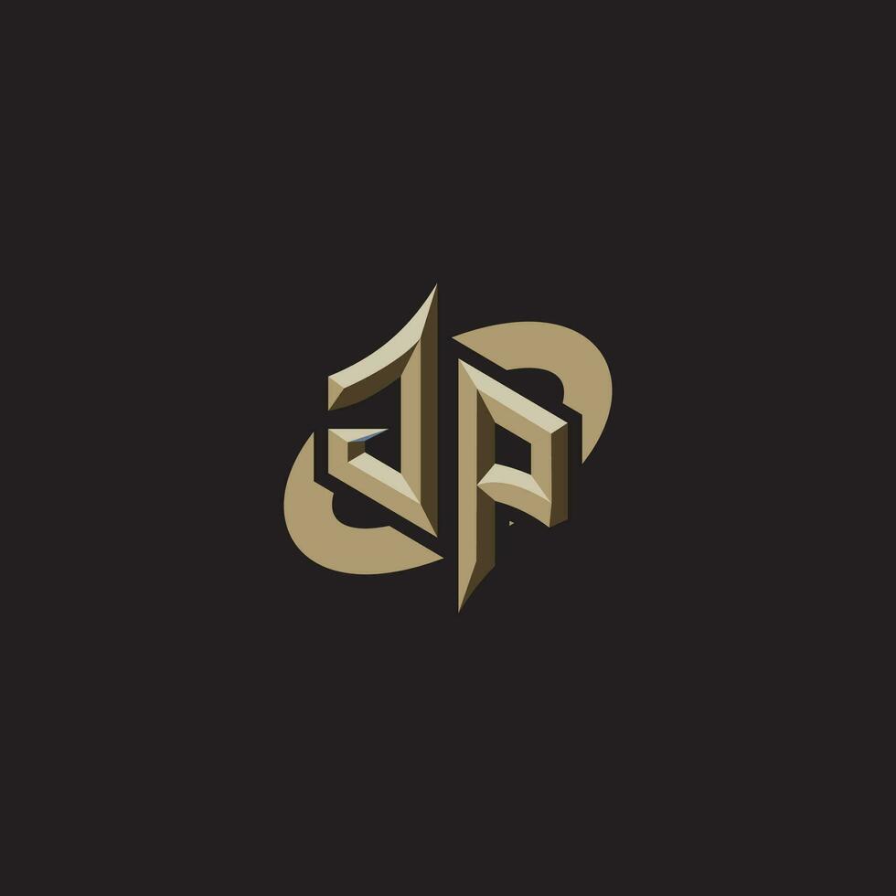 JP initials concept logo professional design esport gaming vector