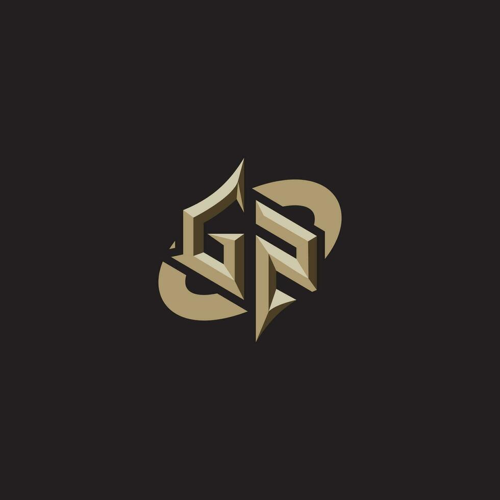 GZ initials concept logo professional design esport gaming vector