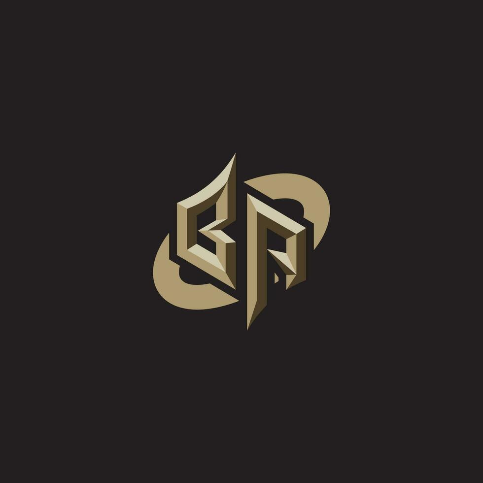 BA initials concept logo professional design esport gaming vector