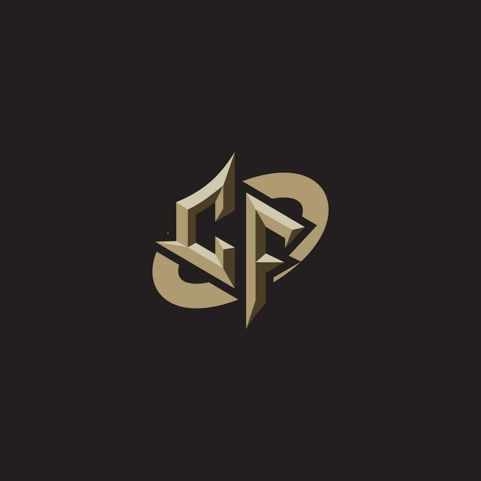 CF initials concept logo professional design esport gaming vector