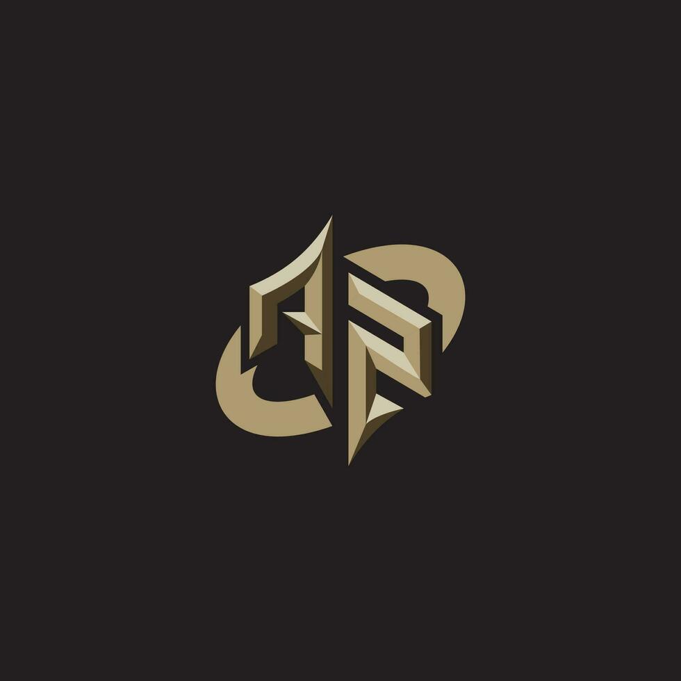 AZ initials concept logo professional design esport gaming vector