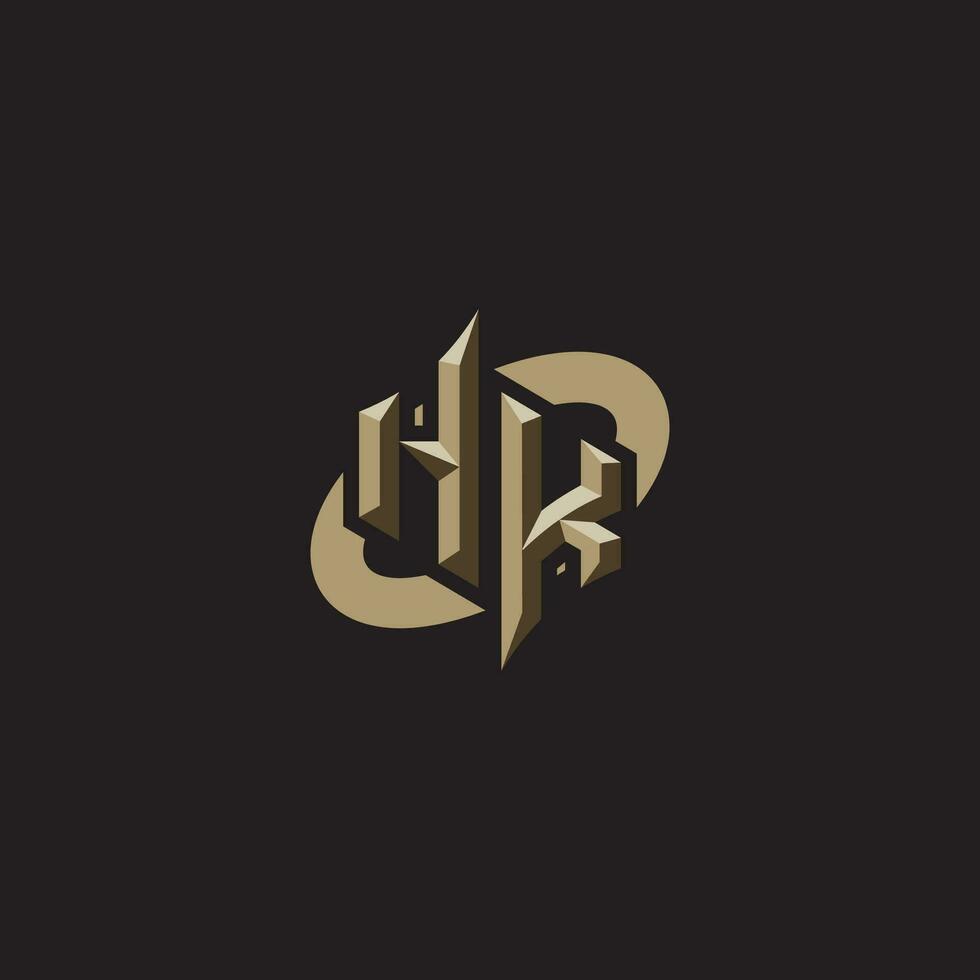HK initials concept logo professional design esport gaming vector