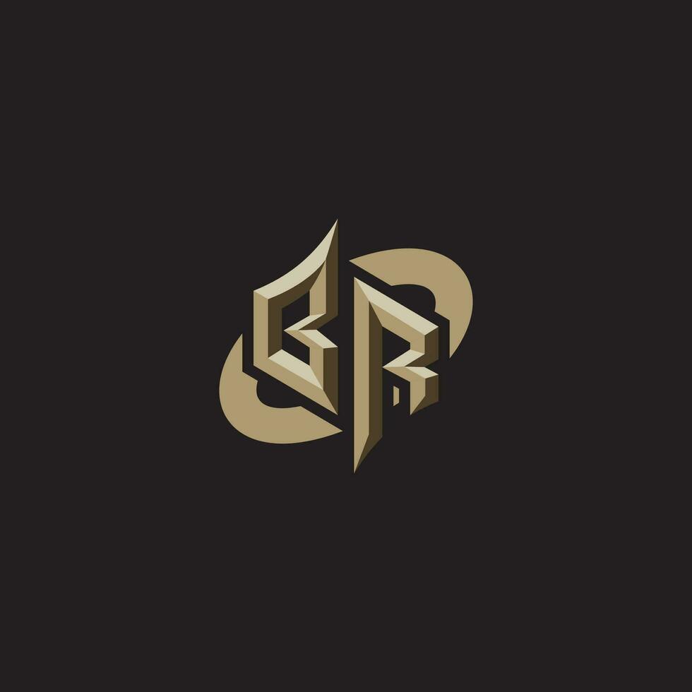 BR initials concept logo professional design esport gaming vector