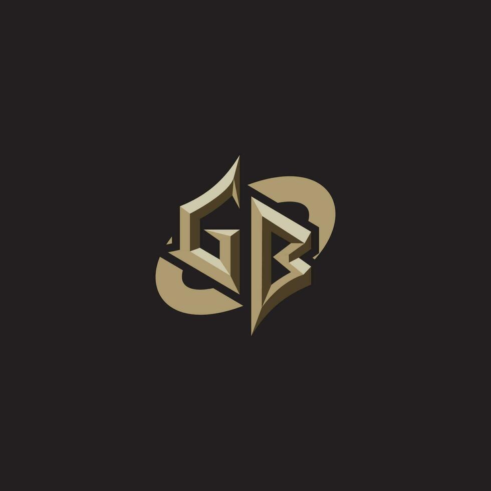 GB initials concept logo professional design esport gaming vector