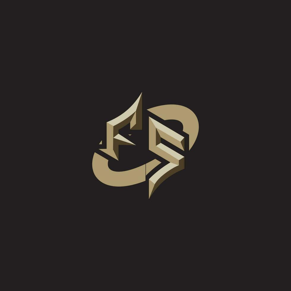 FS initials concept logo professional design esport gaming vector