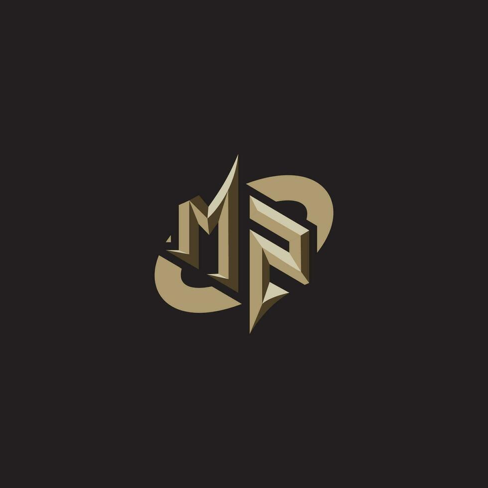 MZ initials concept logo professional design esport gaming vector