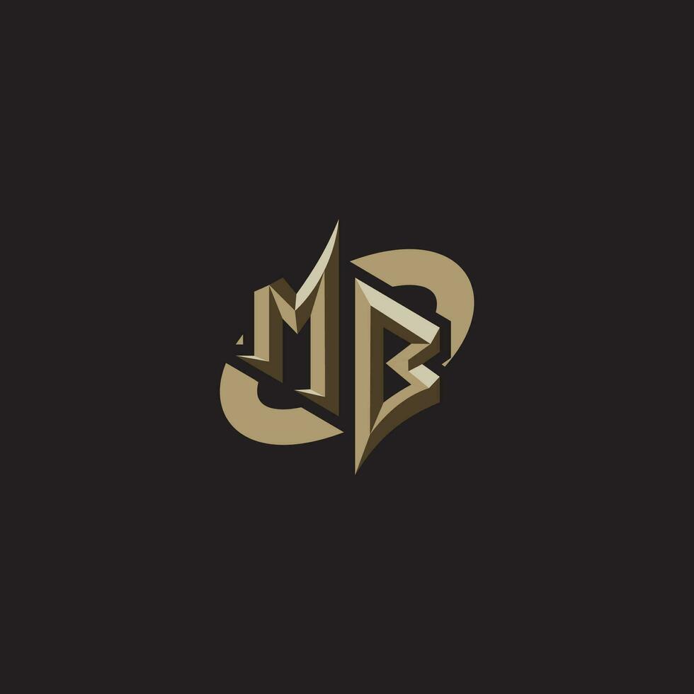 MB initials concept logo professional design esport gaming vector