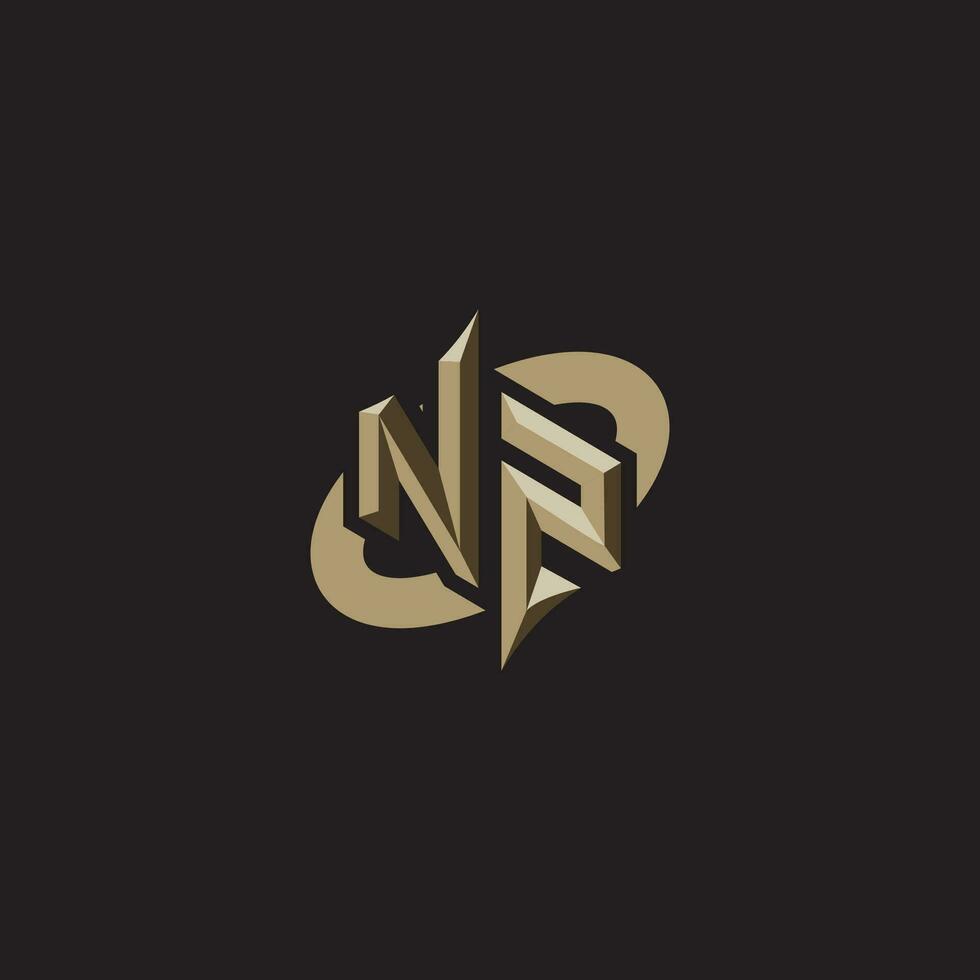 NZ initials concept logo professional design esport gaming vector