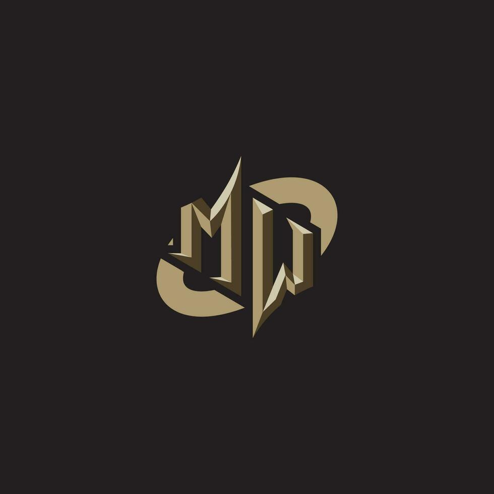 MW initials concept logo professional design esport gaming vector