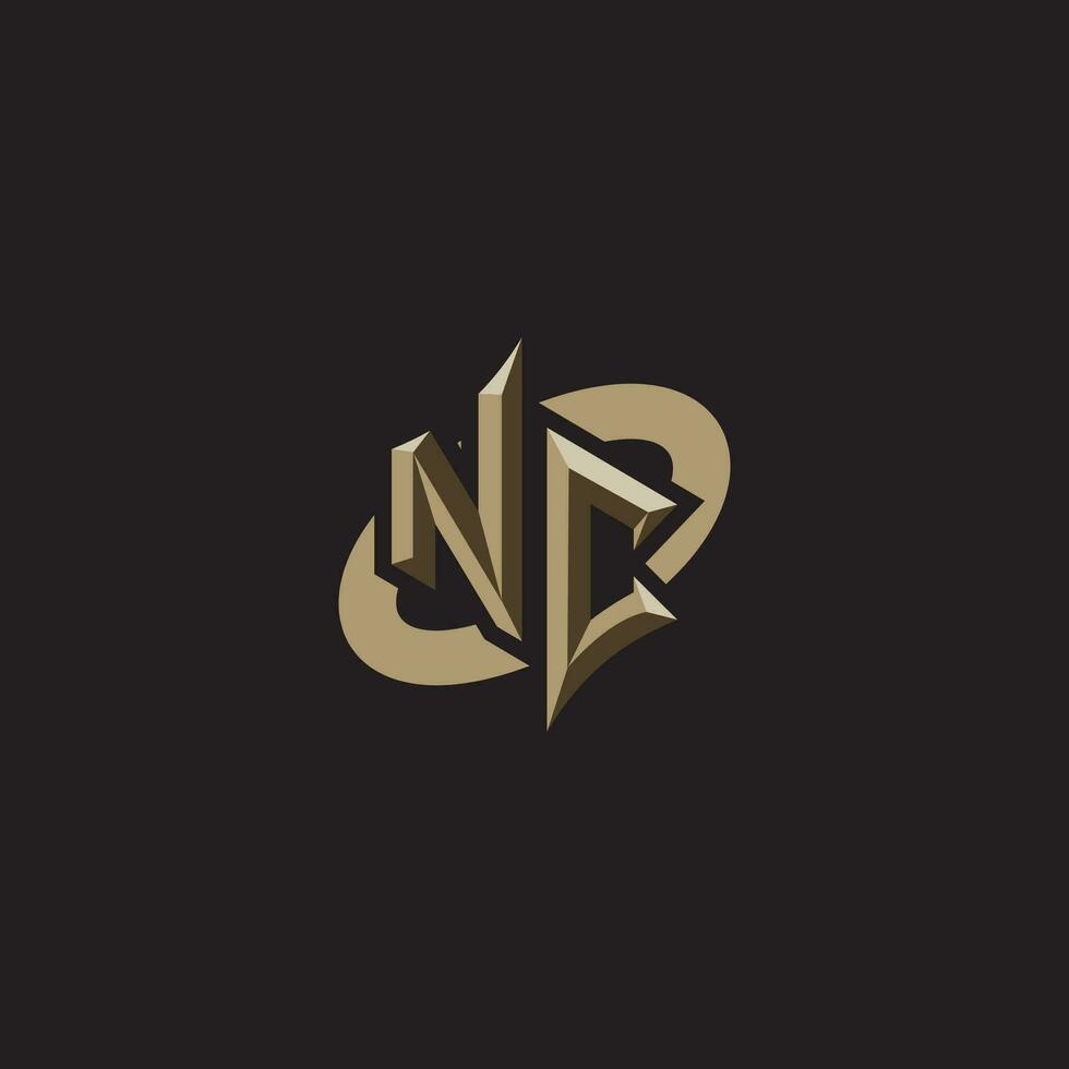 NC initials concept logo professional design esport gaming vector