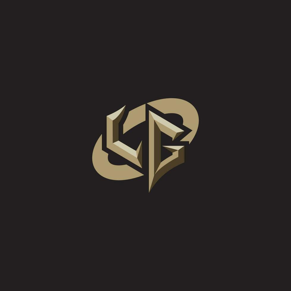 LG initials concept logo professional design esport gaming vector