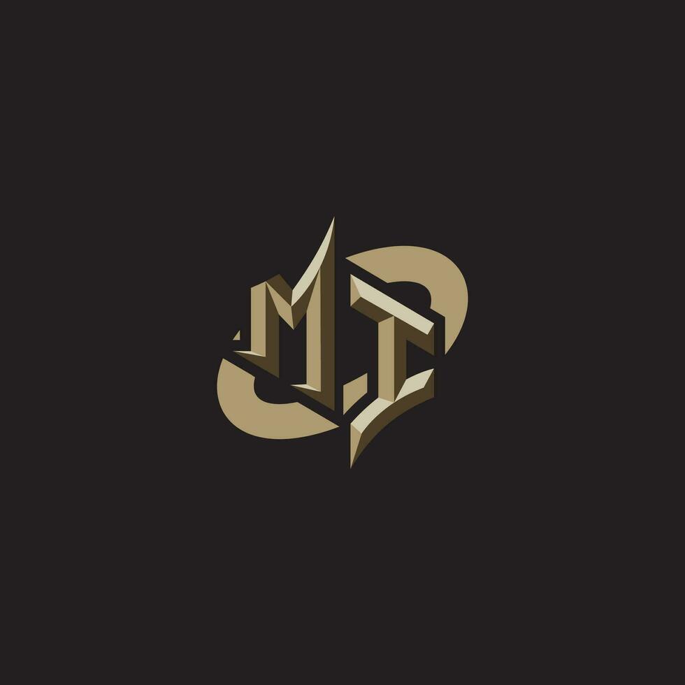 MI initials concept logo professional design esport gaming vector