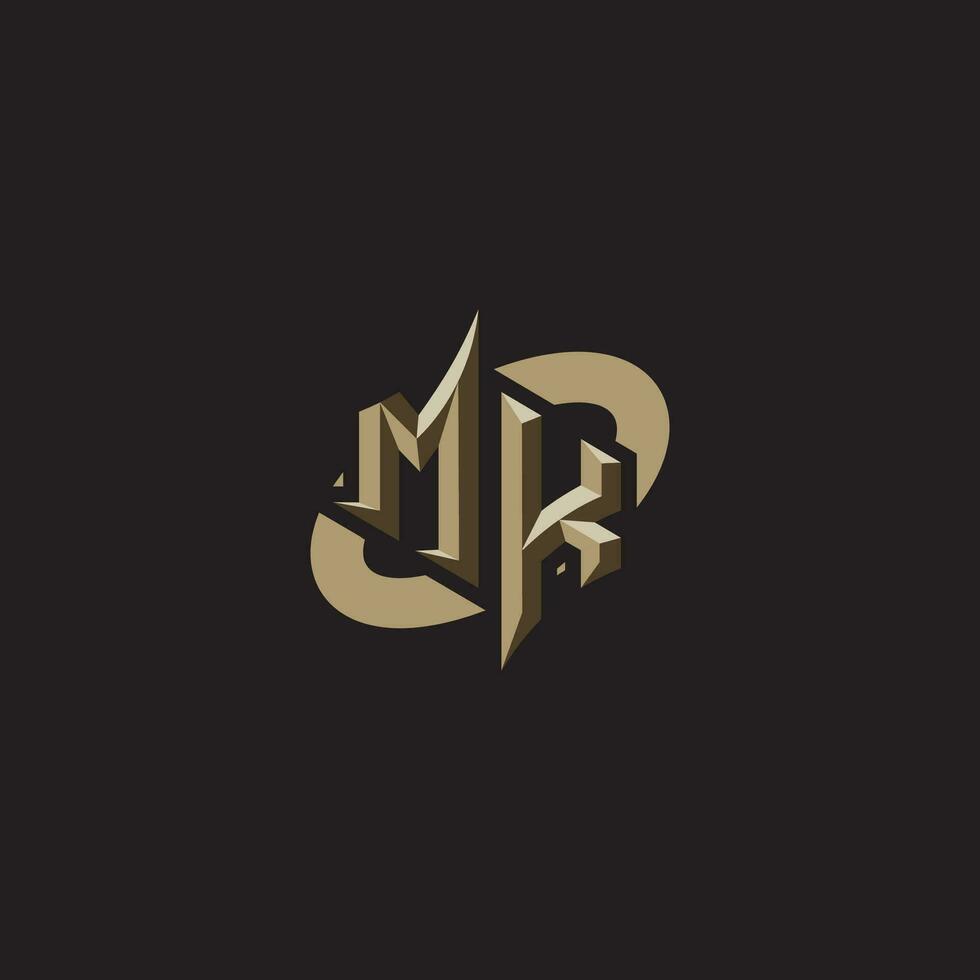 MK initials concept logo professional design esport gaming vector
