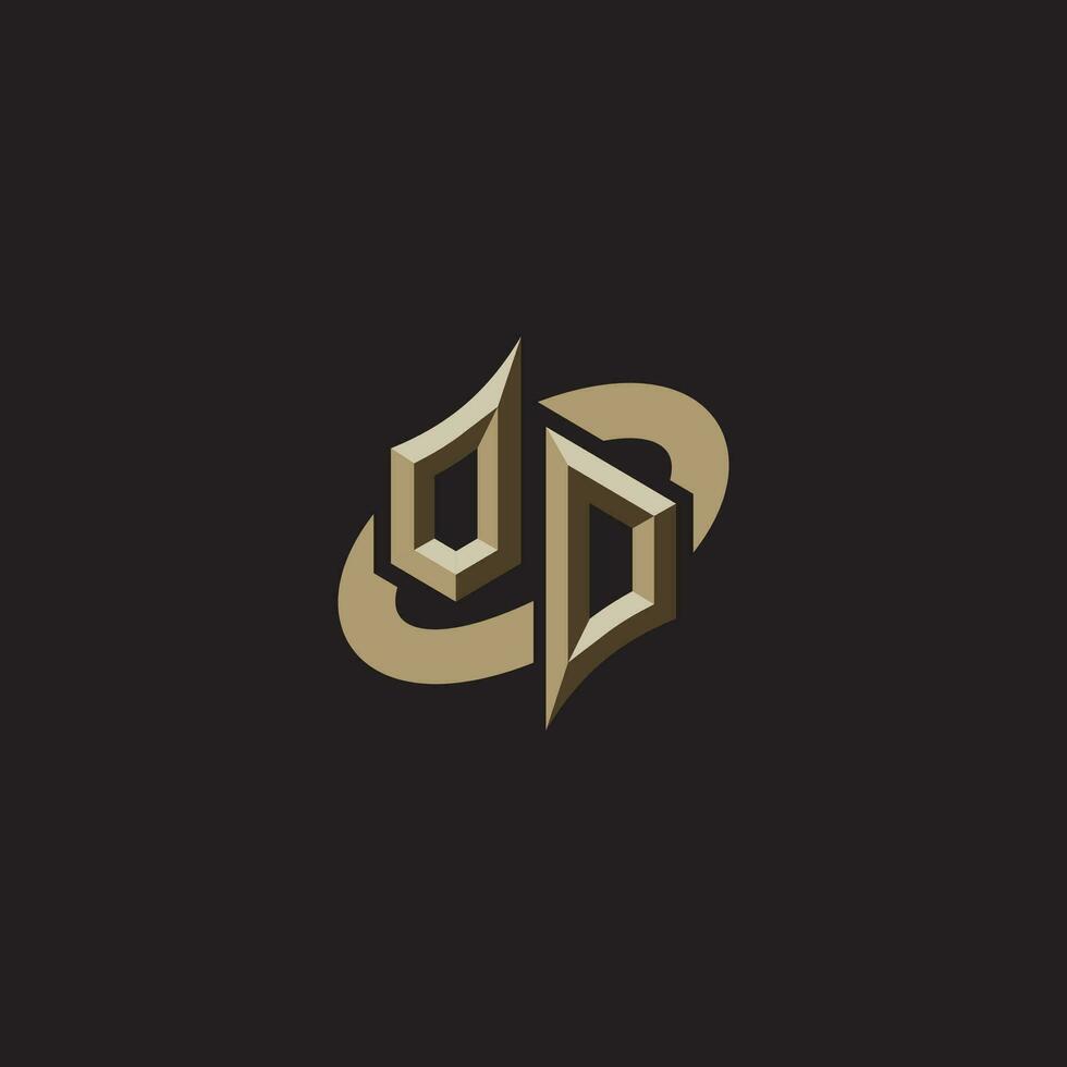OD initials concept logo professional design esport gaming vector