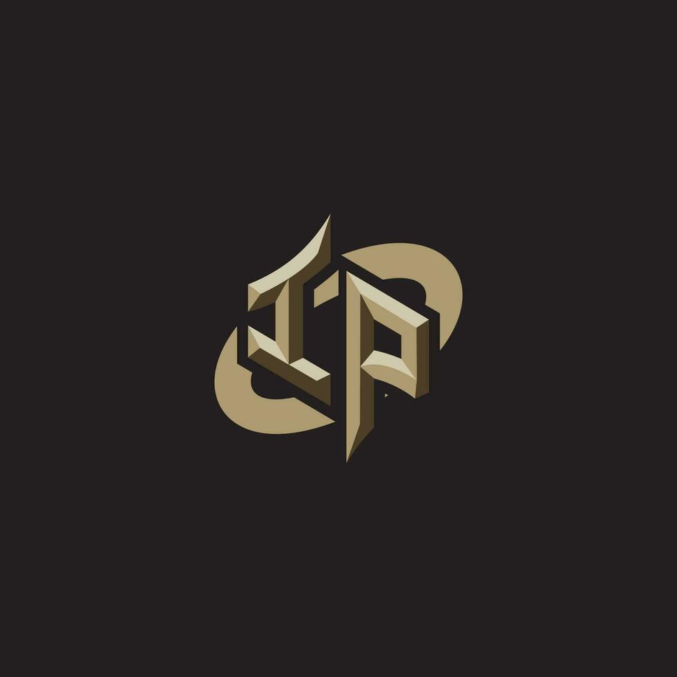 IP initials concept logo professional design esport gaming vector